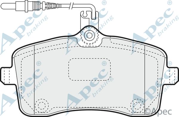 APEC BRAKING Комплект тормозных колодок, дисковый тормоз PAD1417
